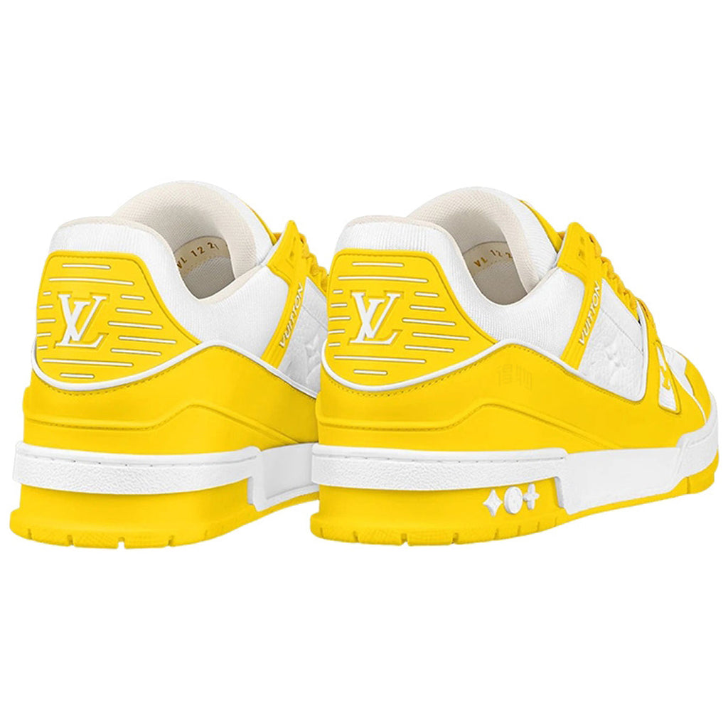 Louis Vuitton Trainer Calf Leather Lace-Up Low-Top Sneakers in Yellow – Unisex
