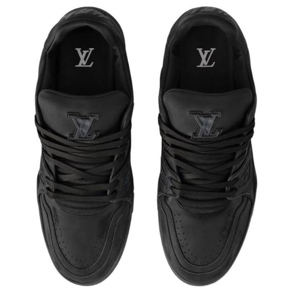 Louis Vuitton Trainer Lace-Up Low-Top Sneakers in Black Finish – Unisex