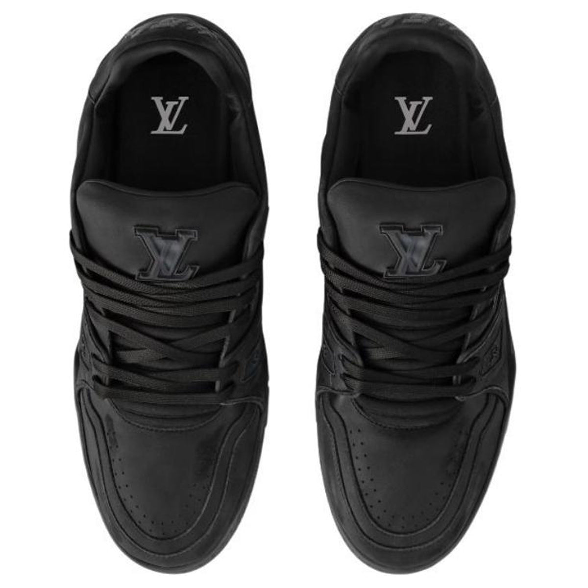 Louis Vuitton Trainer Lace-Up Low-Top Sneakers in Black Finish – Unisex