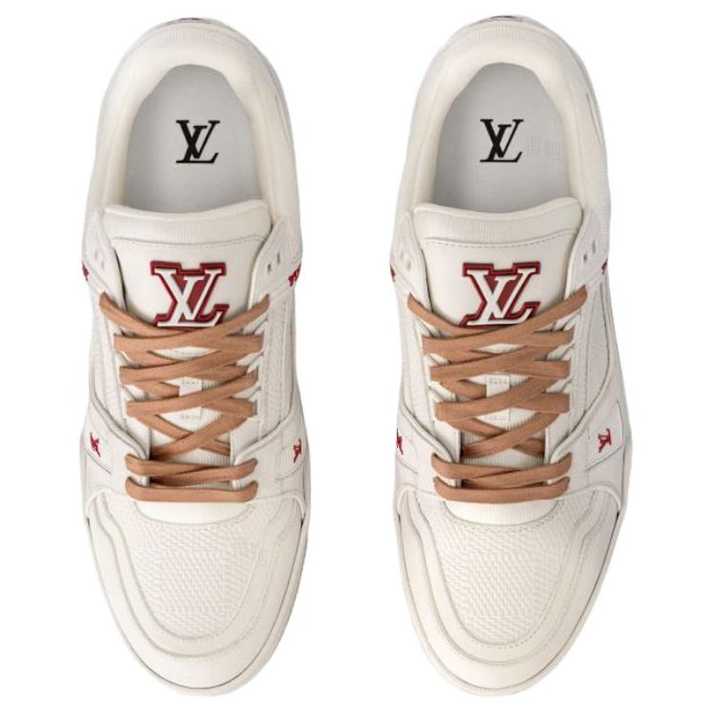 Louis Vuitton Trainer Calf Leather Lace-Up Low-Top Sneakers in White – Unisex