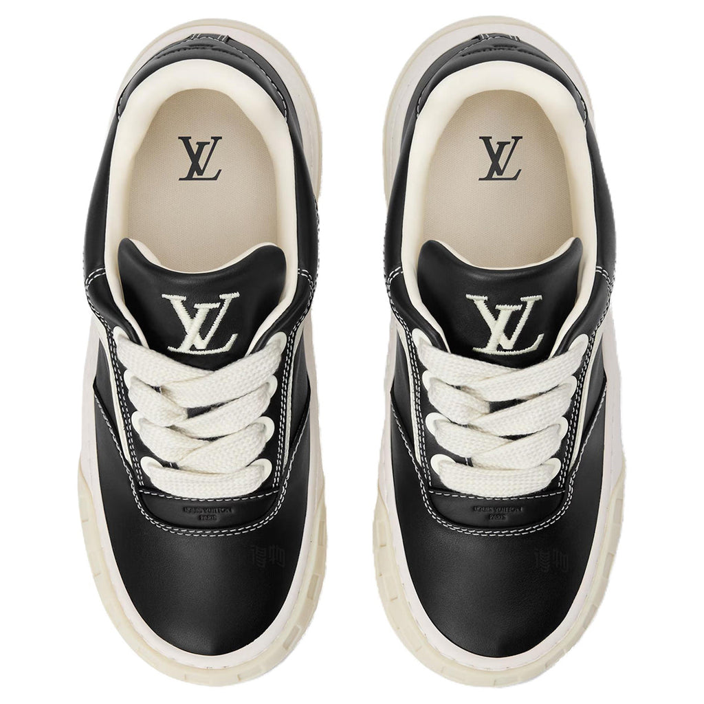 Louis Vuitton Tilted Lace-Up Biscuit-Sole Low-Top Sneakers in Black – Unisex