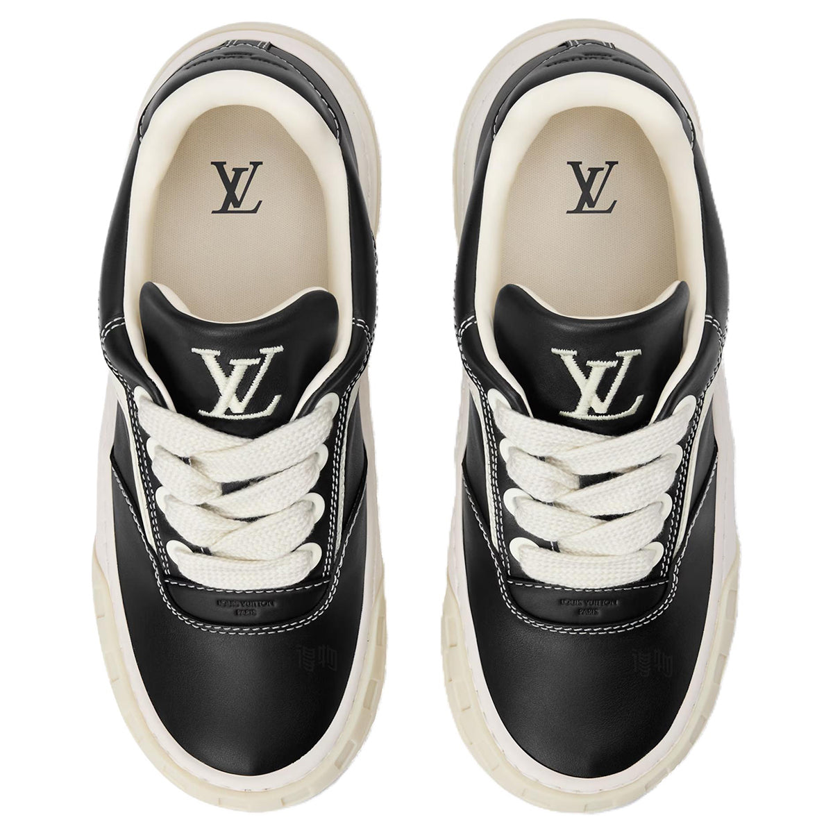 Louis Vuitton Tilted Lace-Up Biscuit-Sole Low-Top Sneakers in Black – Unisex