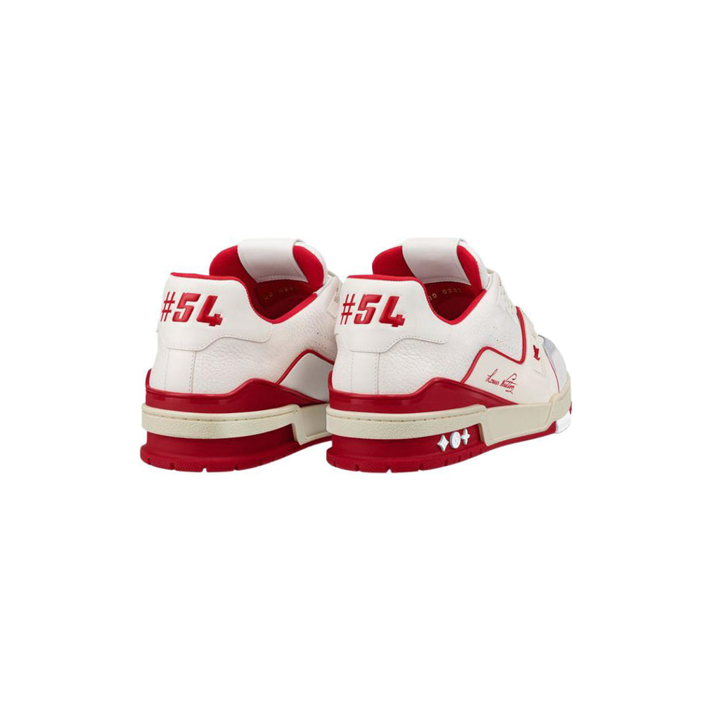 Louis Vuitton Trainer Low-Top Sneakers in White & Red – Unisex