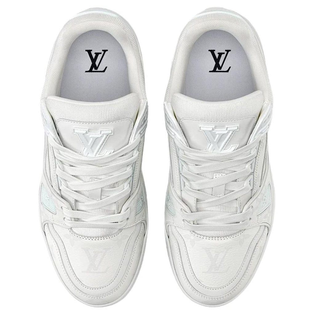 Louis Vuitton Lace-Up Low-Top Sneakers in Grey & White – WoUnisex