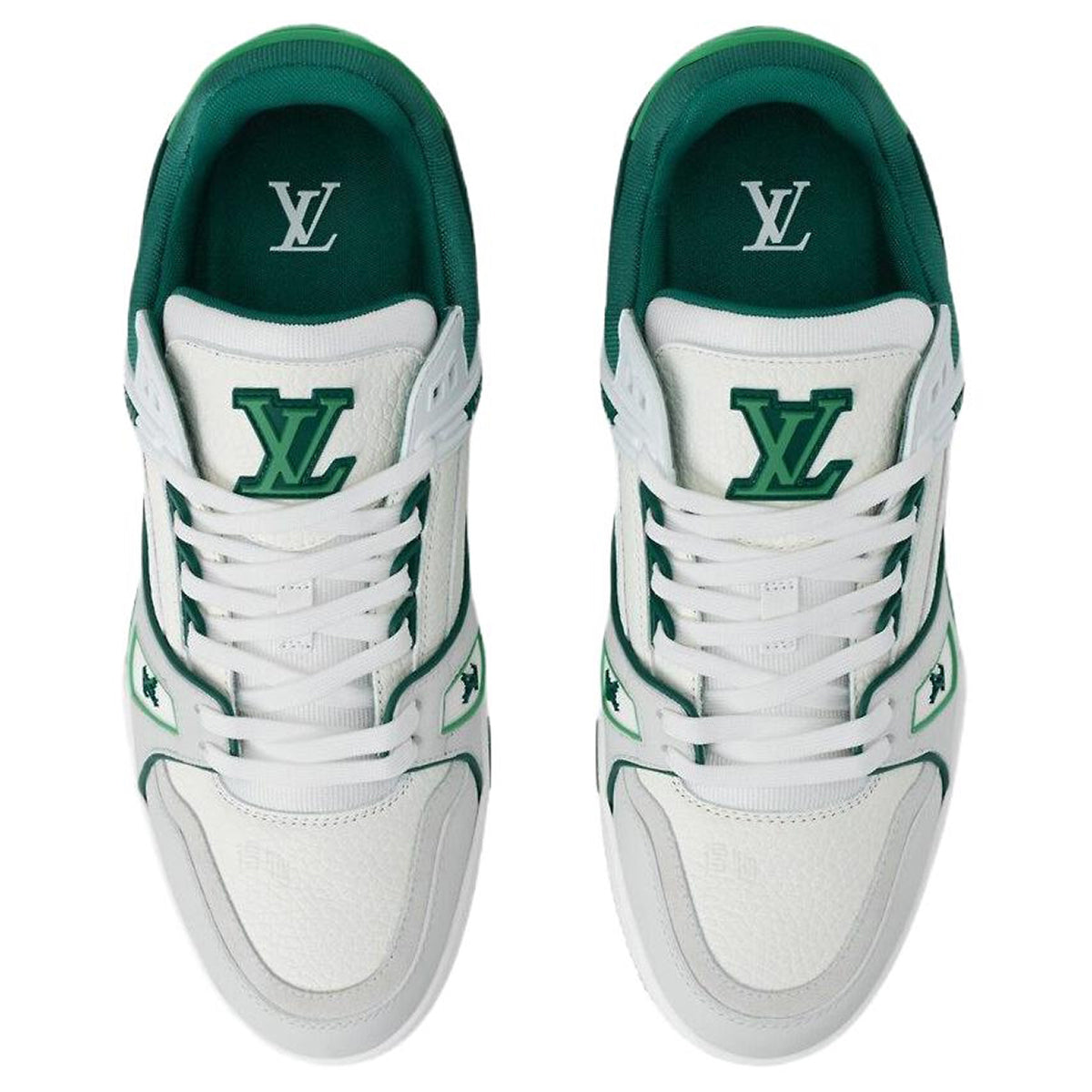 Louis Vuitton Trainer Lace-Up Flat-Sole Low-Top Sneakers in Green – Unisex