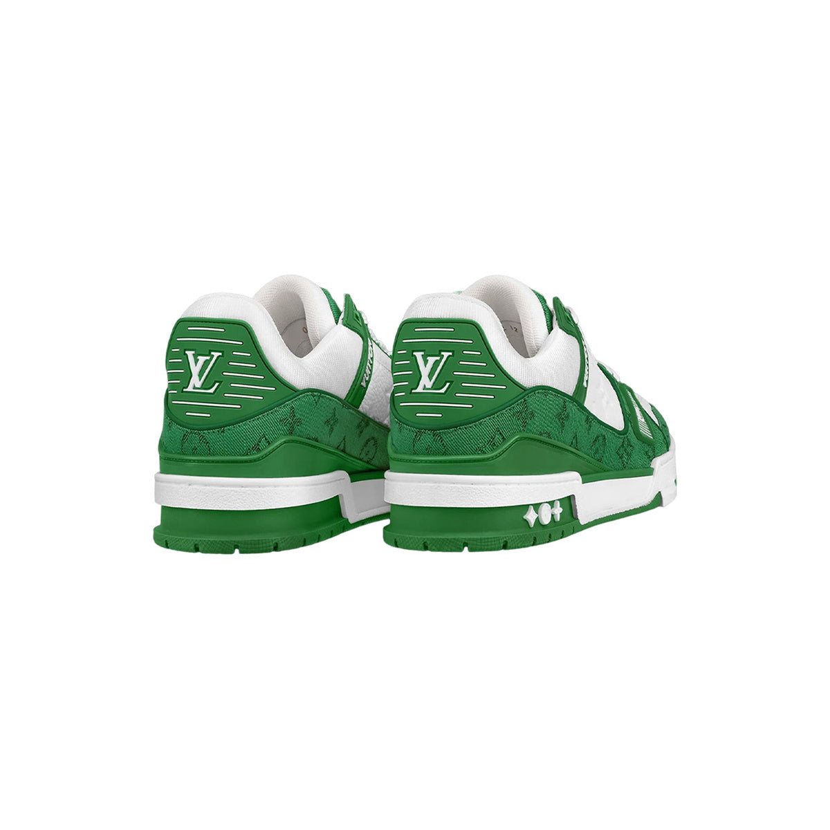 Louis Vuitton Trainer Low-Top Sneakers in Green & White – Unisex