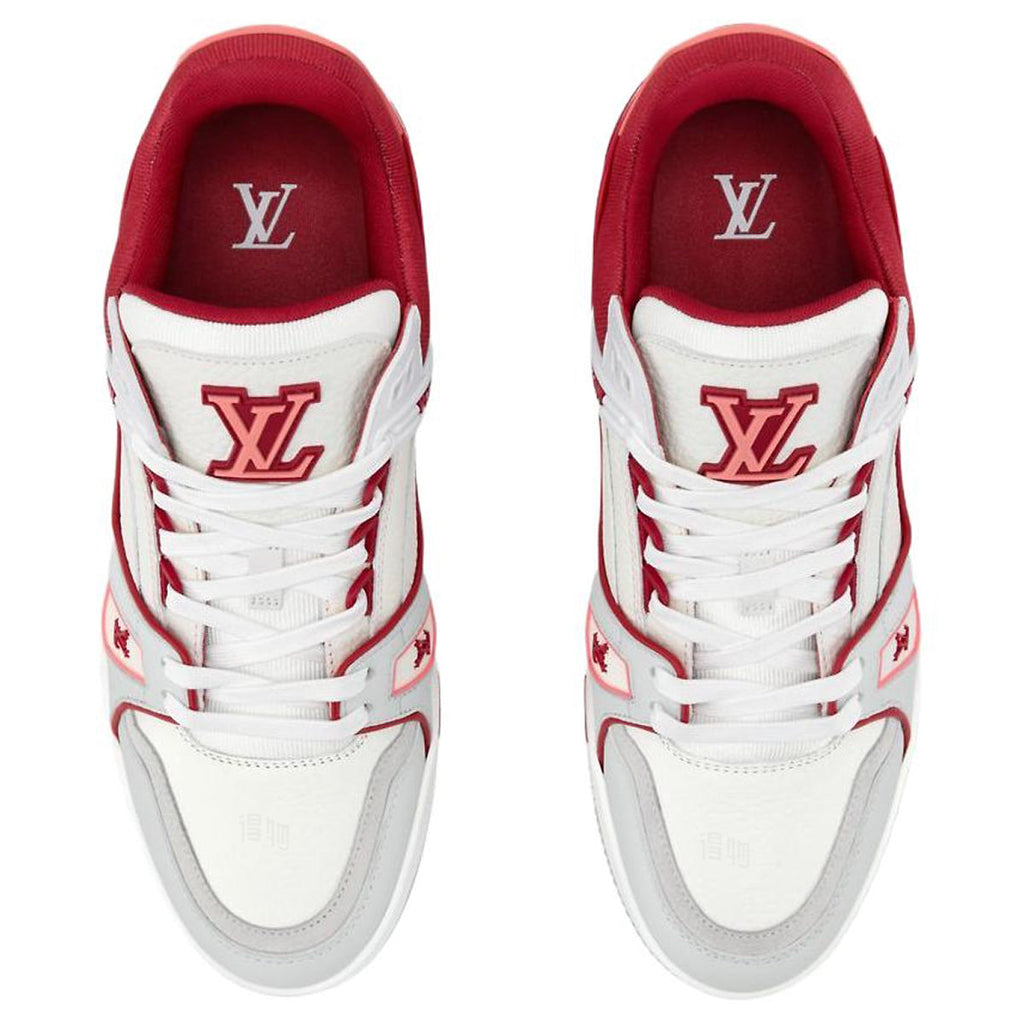 Louis Vuitton Trainer Lace-Up Low-Top Sneakers in Red – Unisex