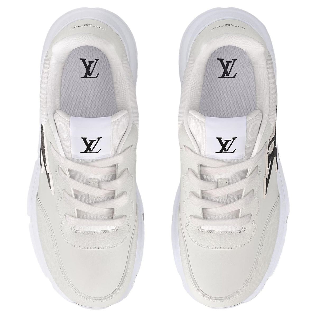 Louis Vuitton Fall Winter Leather Lace-Up Low-Top Sneakers in White – Unisex
