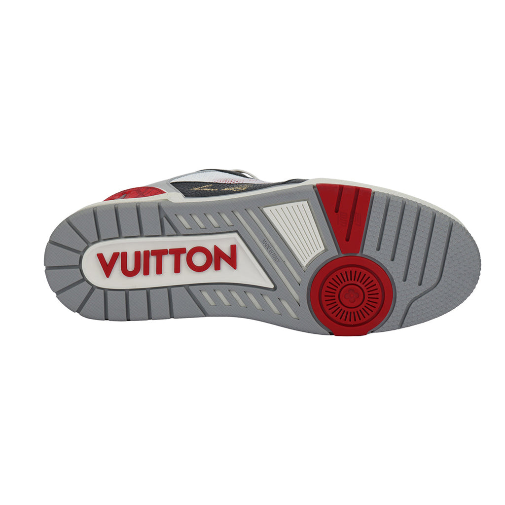 Louis Vuitton Trainer Low-Top Sneakers in Black, Red & White – Unisex