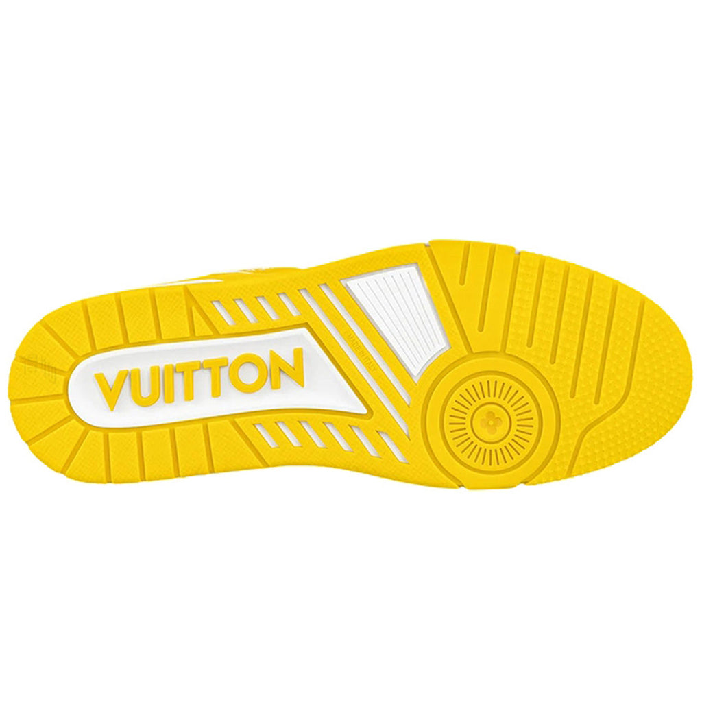 Louis Vuitton Trainer Calf Leather Lace-Up Low-Top Sneakers in Yellow – Unisex