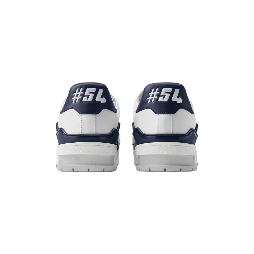 NIGO x Louis Vuitton Trainer FW26 Denim & Leather Low-Top Sneakers in White & Blue – Unisex