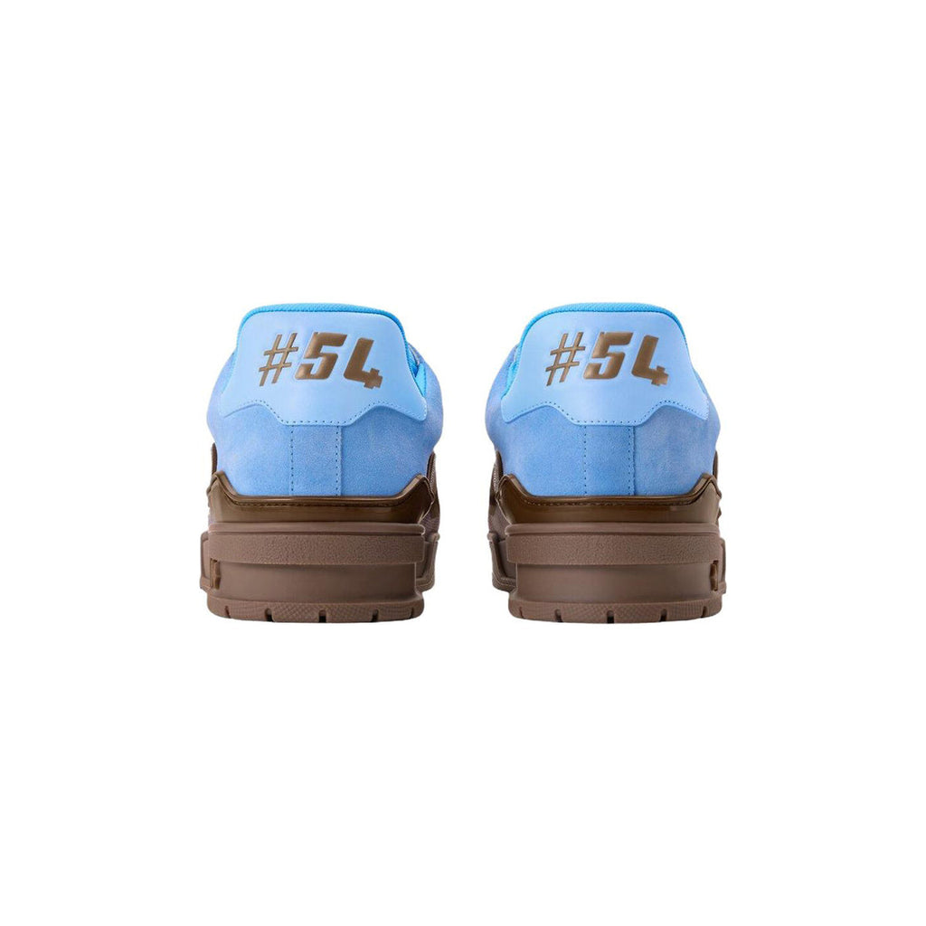 Louis Vuitton Trainer Leather & Suede Lace-Up Low-Top Sneakers in Blue – Unisex