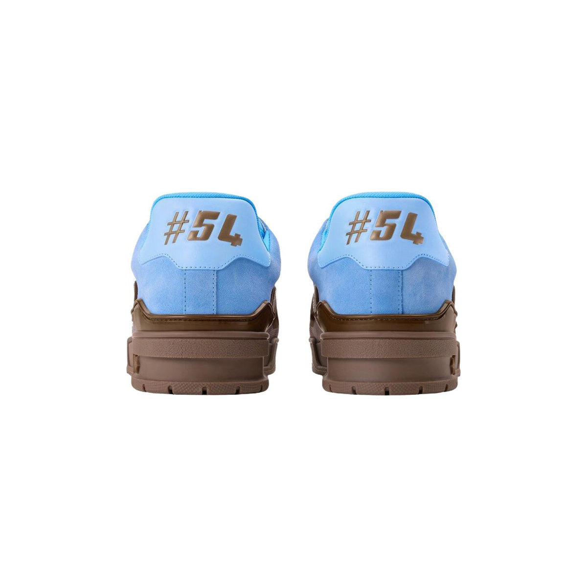 Louis Vuitton Trainer Leather & Suede Lace-Up Low-Top Sneakers in Blue – Unisex
