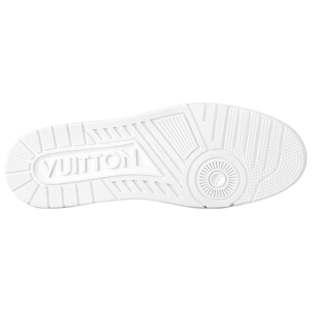 Louis Vuitton Trainer Calf Leather Lace-Up Low-Top Sneakers in White