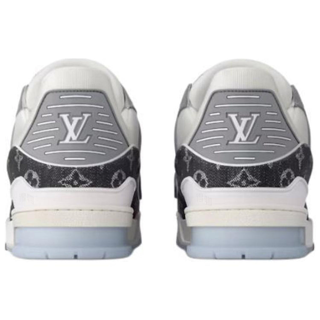 Louis Vuitton Trainer Calf Leather Lace-Up Low-Top Sneakers in Black & White – Unisex