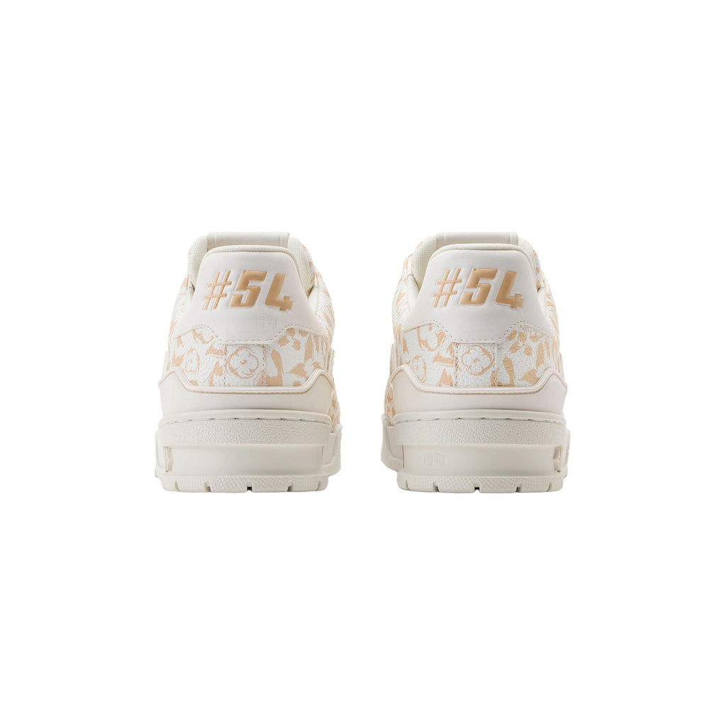 Louis Vuitton Trainer Grained Calf Leather Leopard Print Low-Top Sneakers in Light Beige – WoUnisex