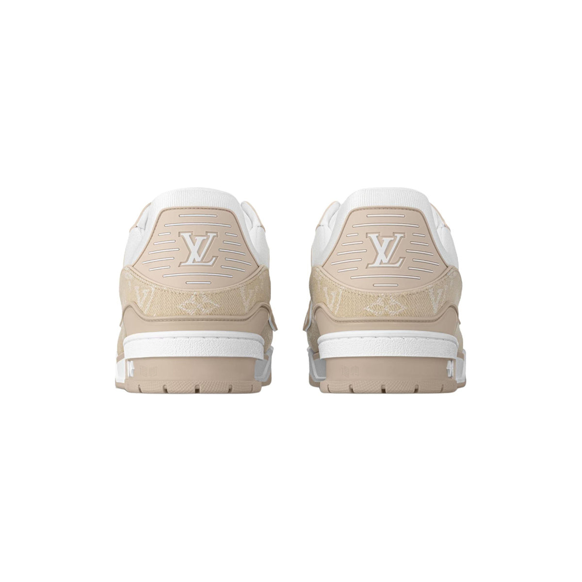 Louis Vuitton Trainer Calf Leather Lace-Up Low-Top Sneakers in Light Beige – Unisex