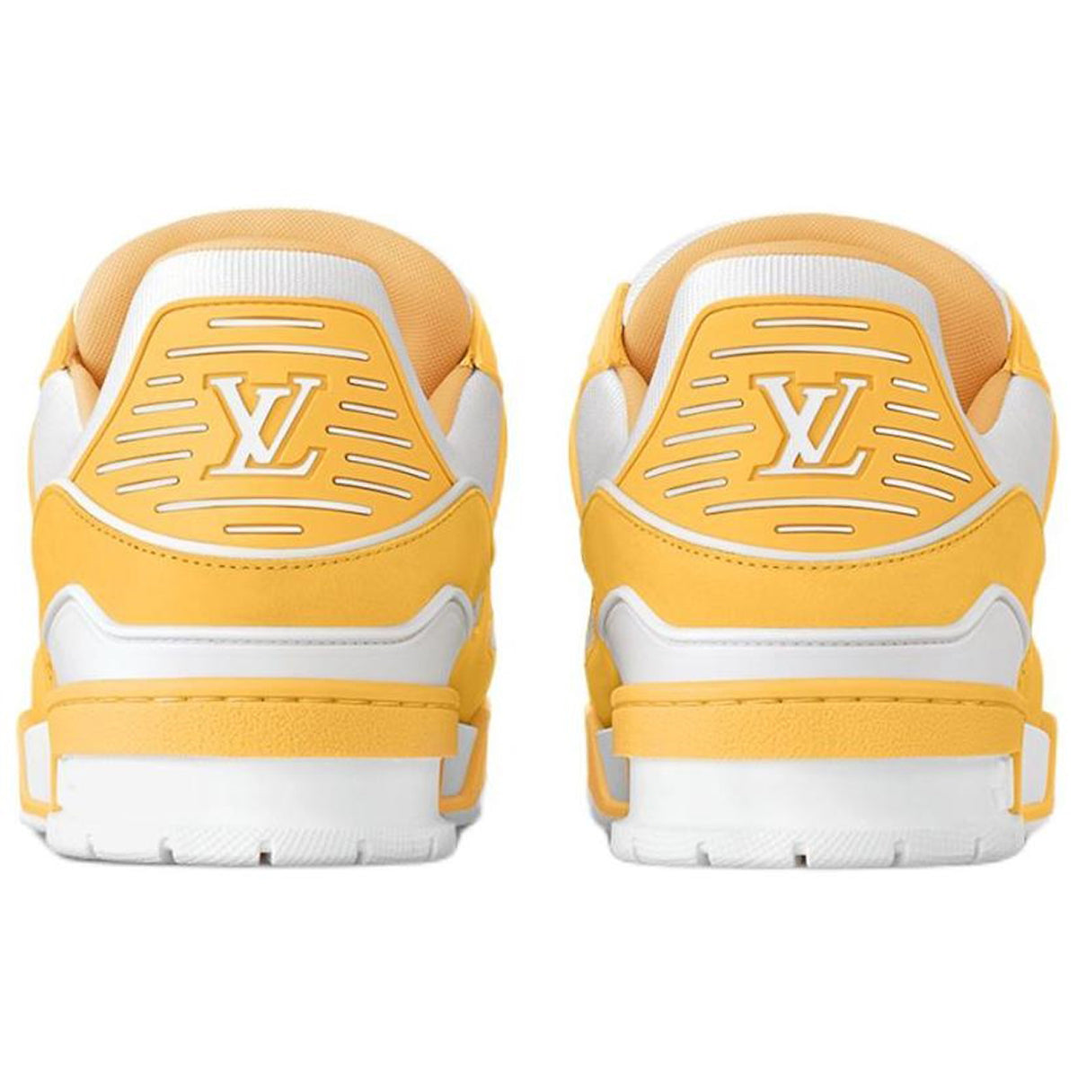 Louis Vuitton Trainer Calf Leather Lace-Up Low-Top Sneakers in Yellow
