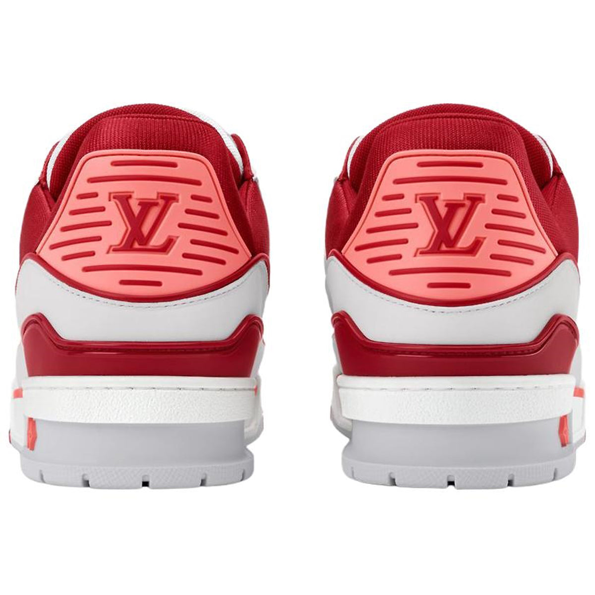 Louis Vuitton Trainer Lace-Up Low-Top Sneakers in Red – Unisex