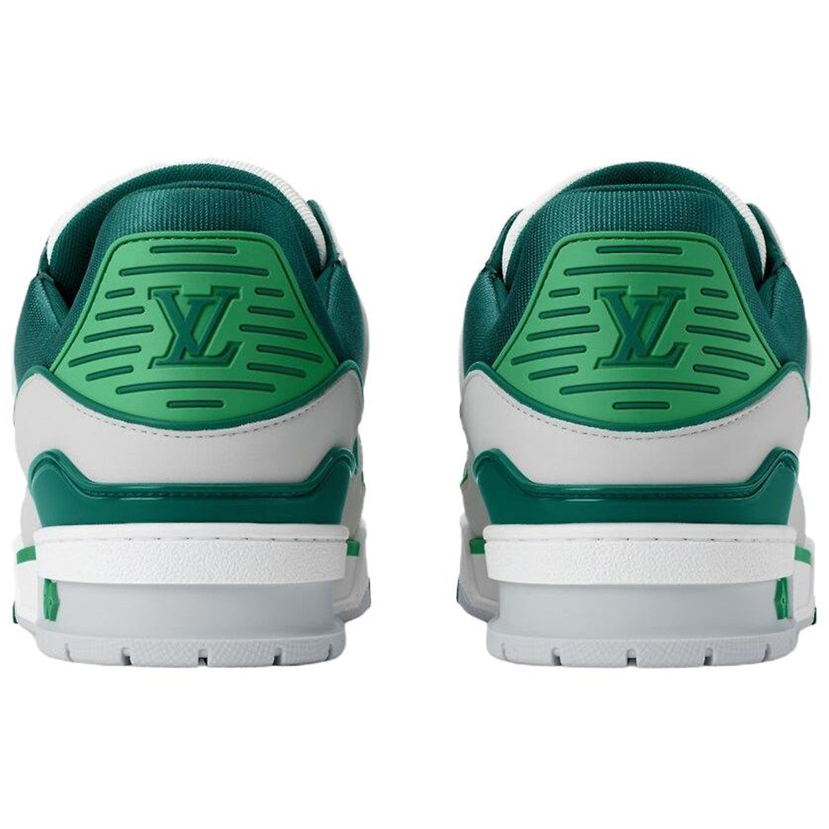 Louis Vuitton Trainer Lace-Up Flat-Sole Low-Top Sneakers in Green – Unisex