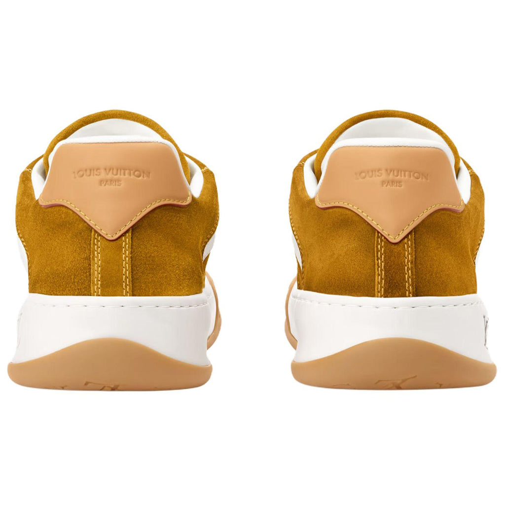 Louis Vuitton Tilted Suede Lace-Up Biscuit-Sole Low-Top Sneakers in Brown – Unisex