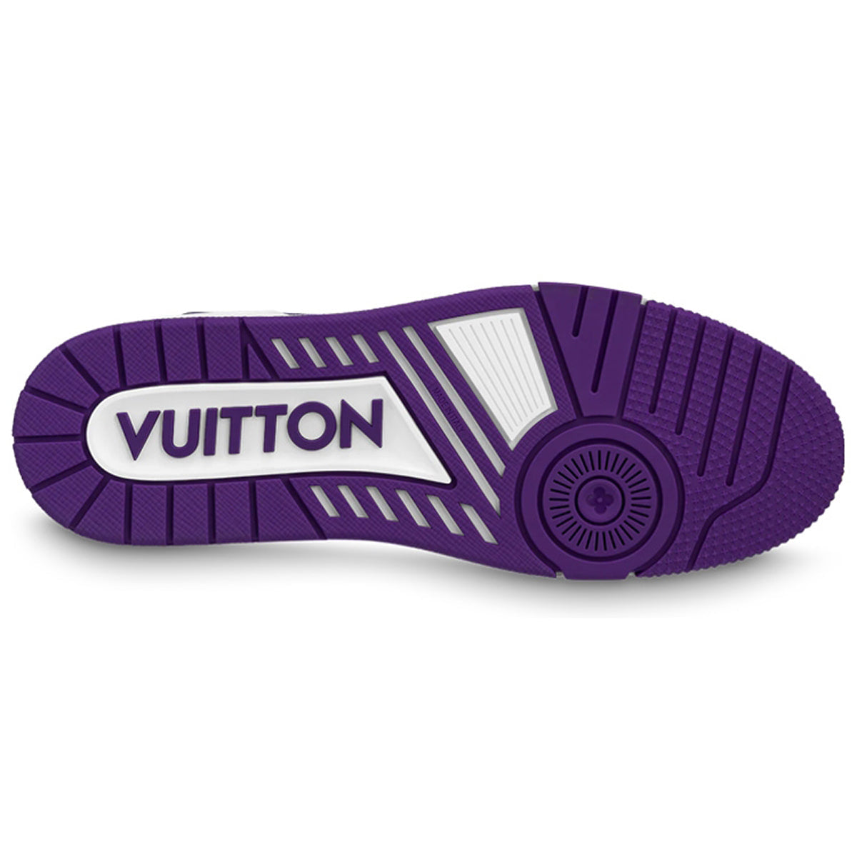 Louis Vuitton Trainer Lace-Up Low-Top Sneakers in White & Purple – Unisex
