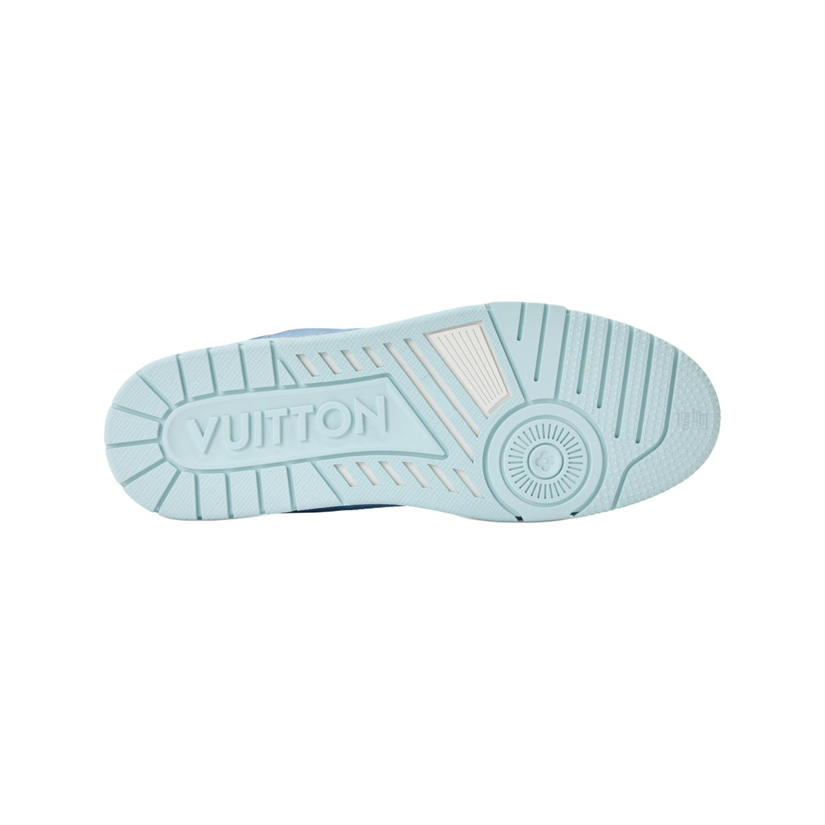 Louis Vuitton Trainer Leather & Canvas Key Charm Low-Top Sneakers in Ocean Blue – Unisex