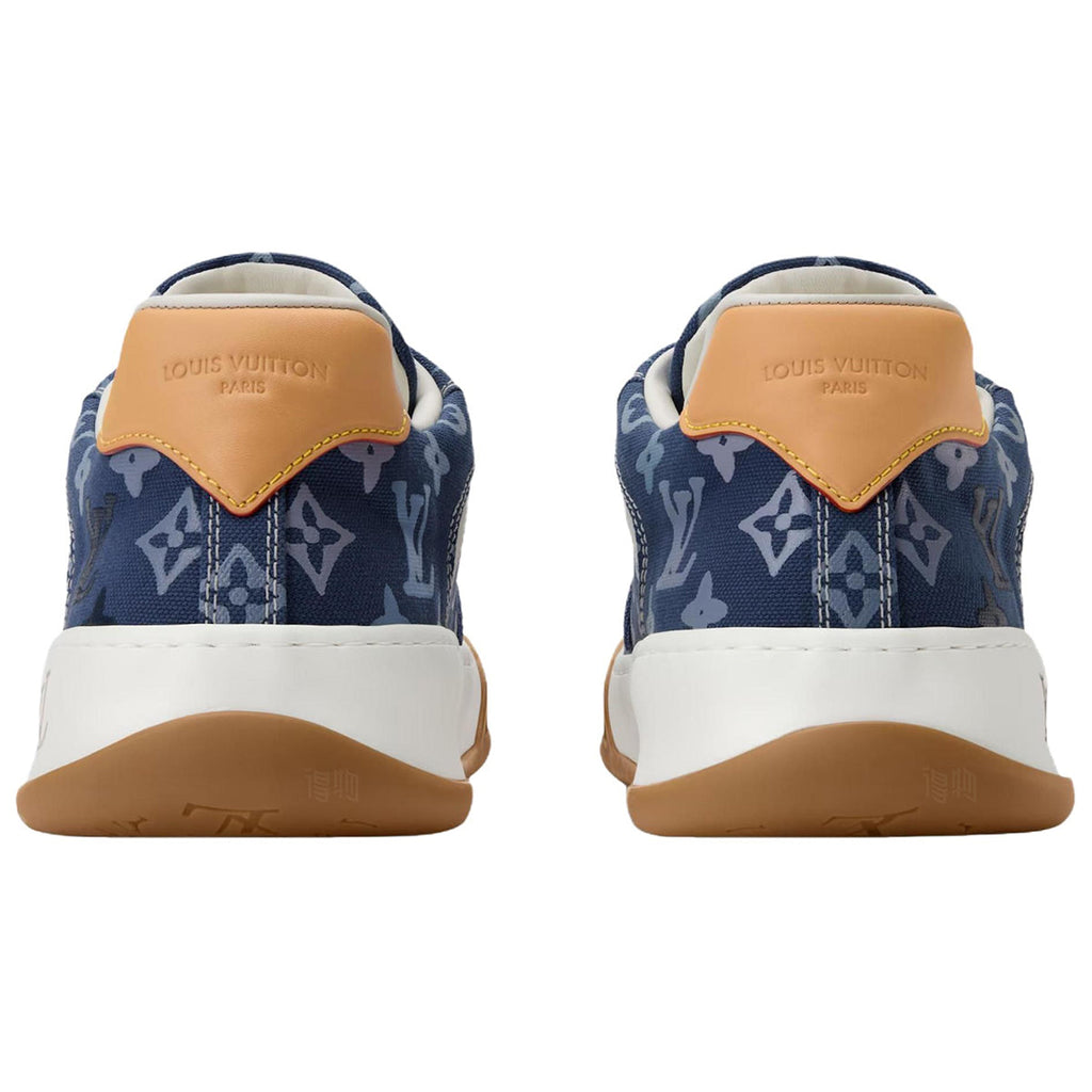 Louis Vuitton Tilted Lace-Up Biscuit-Sole Low-Top Sneakers in Blue – Unisex