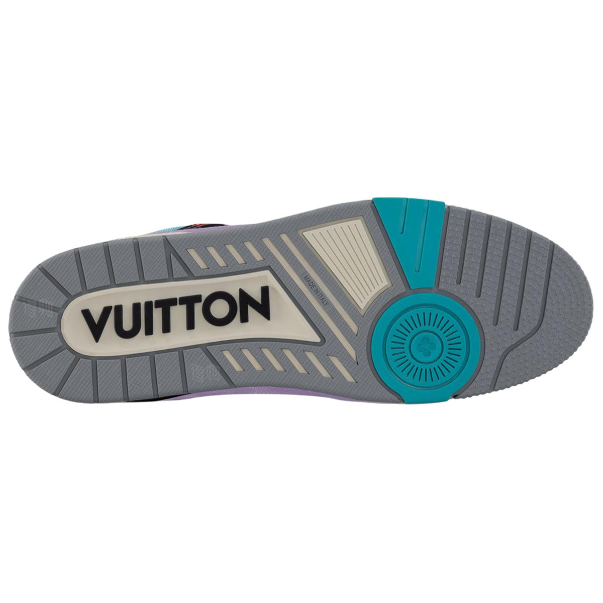 Louis Vuitton Trainer Calf Leather Lace-Up Low-Top Sneakers in Blue & Purple – Unisex