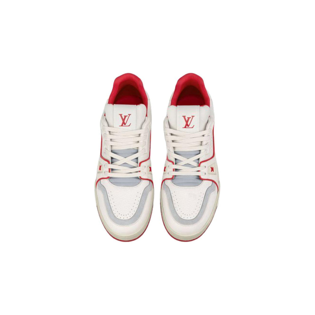 Louis Vuitton Trainer Low-Top Sneakers in White & Red – Unisex