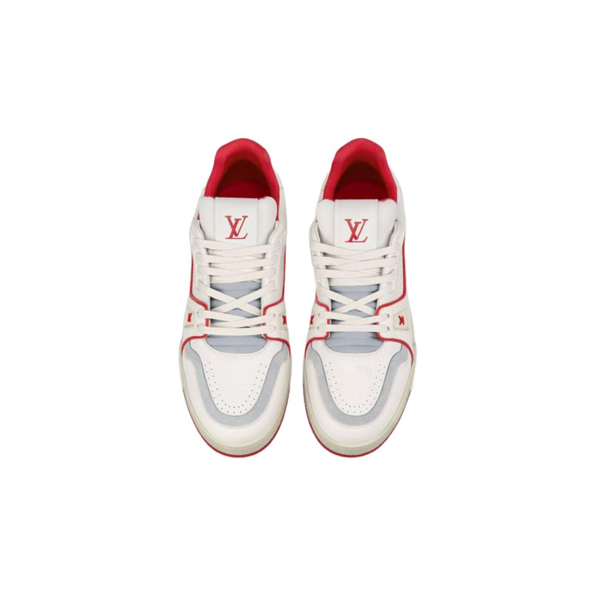 Louis Vuitton Trainer Low-Top Sneakers in White & Red – Unisex