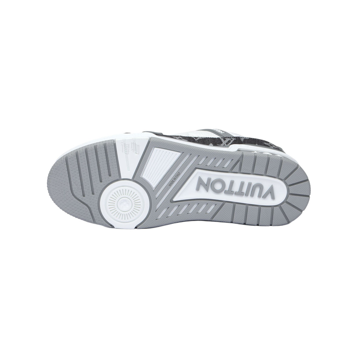 Louis Vuitton Trainer Lace-Up Low-Top Sneakers in Grey & White – Unisex