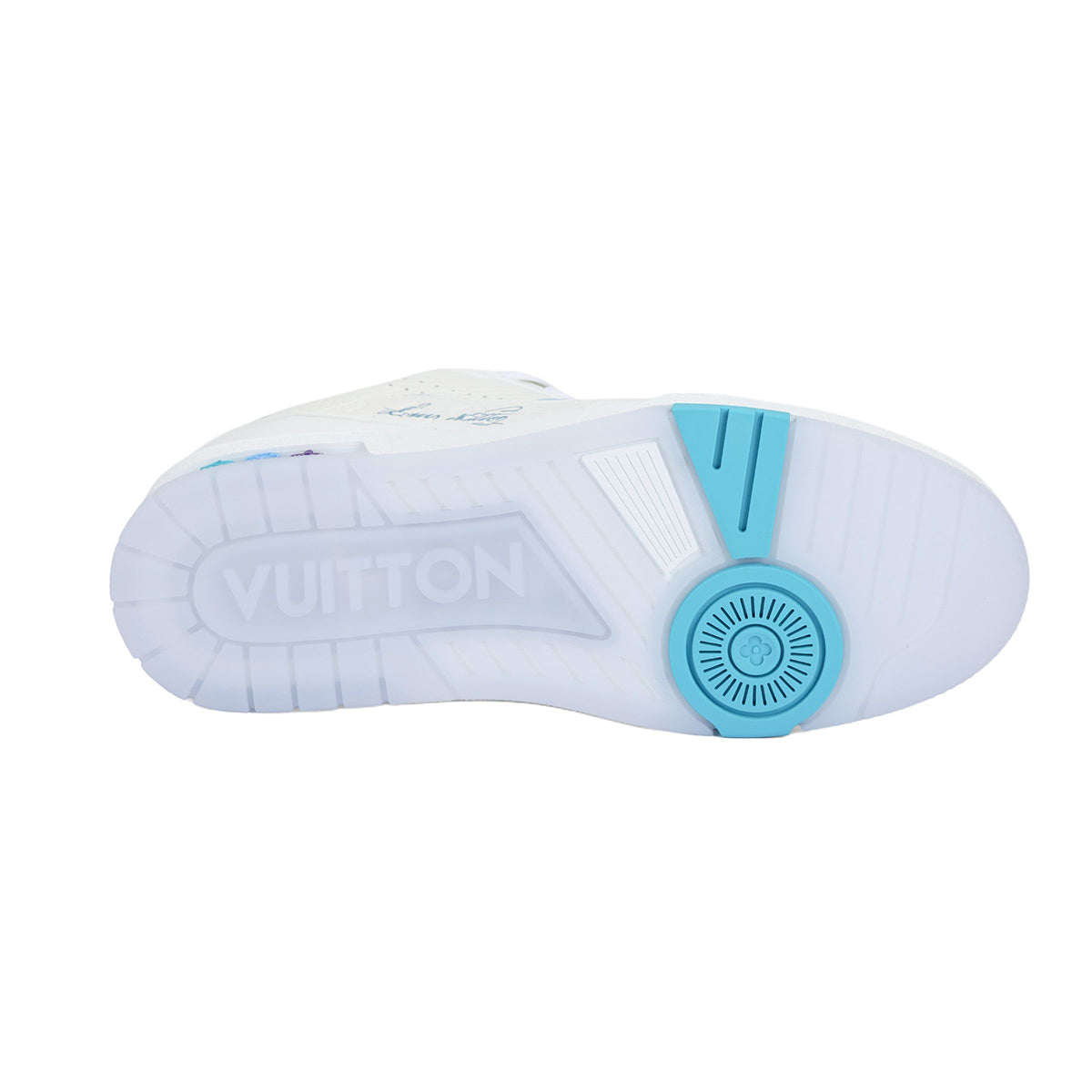 Louis Vuitton Trainer Lace-Sneakers in White, Blue & Purple Colour- Unisex Limited Edition