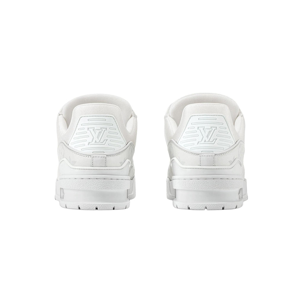 Louis Vuitton Trainer Calf Leather Lace-Up Low-Top Sneakers in Grey & White – WoUnisex