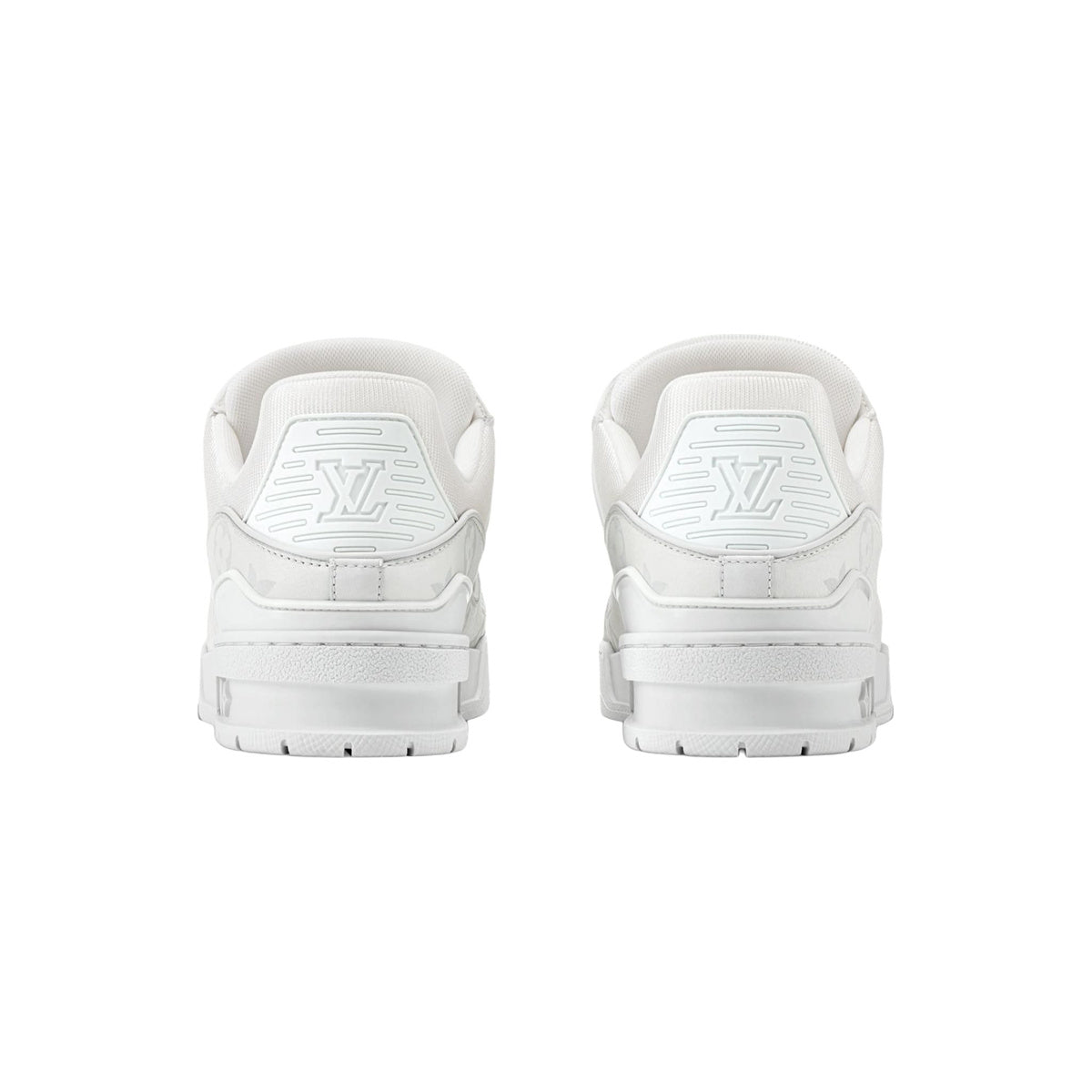 Louis Vuitton Trainer Calf Leather Lace-Up Low-Top Sneakers in Grey & White – WoUnisex