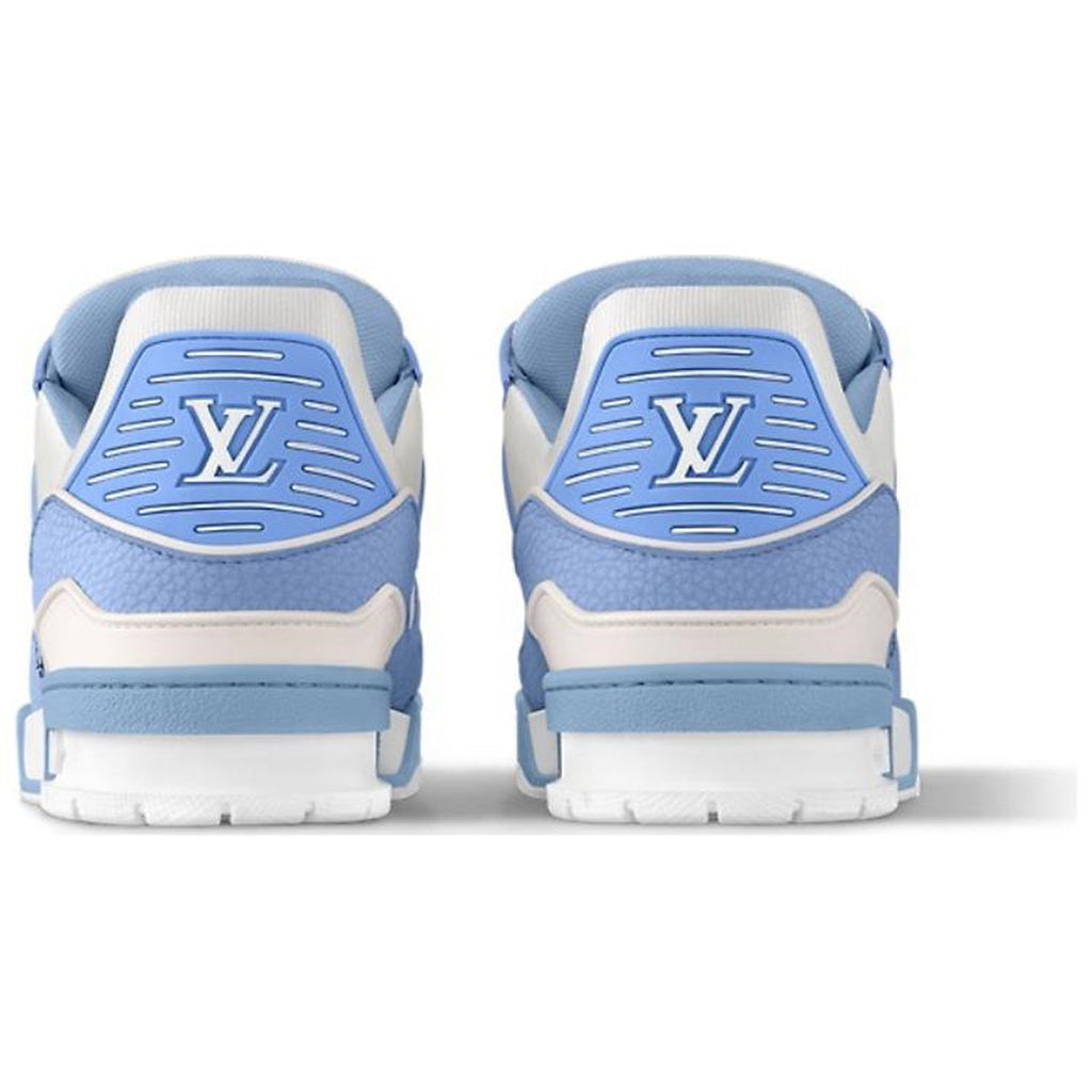 Louis Vuitton Trainer Leather Lace-Up Low-Top Sneakers in Navy Blue – Unisex