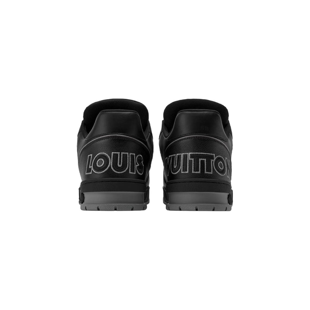 Louis Vuitton Trainer Smooth Calf Leather Lace-Up Low-Top Sneakers in Black – Unisex