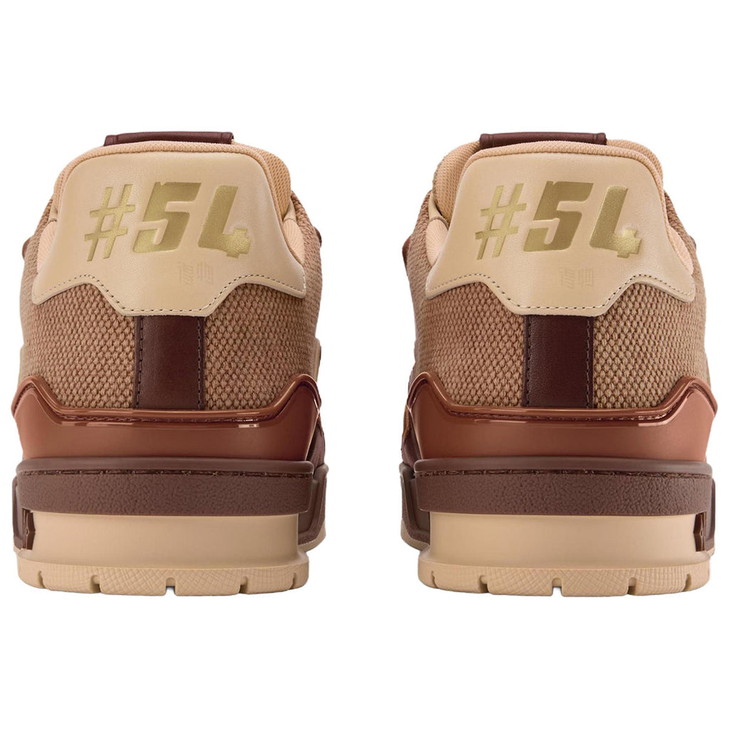Louis Vuitton Calf Leather Lace-Up Low-Top Sneakers in Chestnut Brown – Unisex