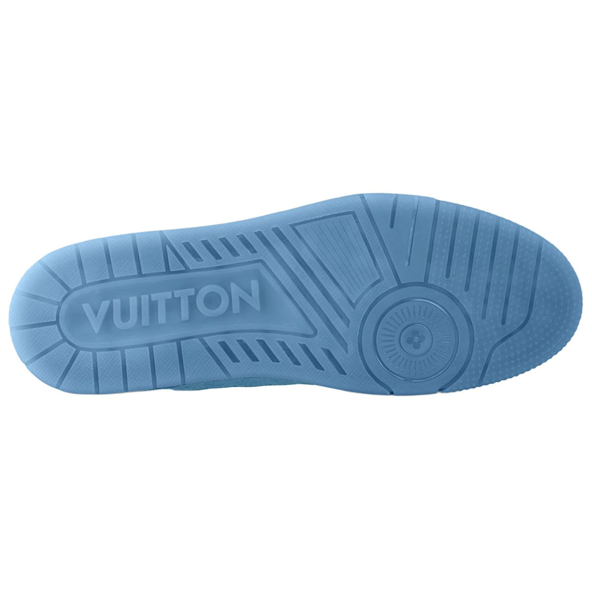Louis Vuitton Trainer Patent Leather Embossed Lace-Up Low-Top Sneakers in Blue – Unisex