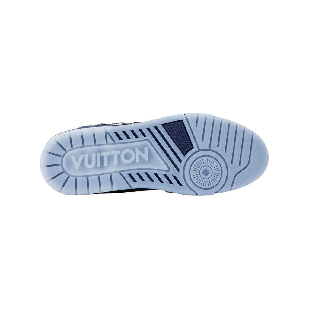 NIGO x Louis Vuitton Trainer FW25 Denim Low-Top Sneakers in Blue – Unisex
