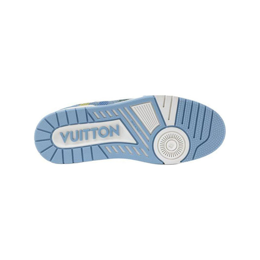 Louis Vuitton Trainer SS25 Denim Logo Detail Low-Top Sneakers in Blue – Unisex