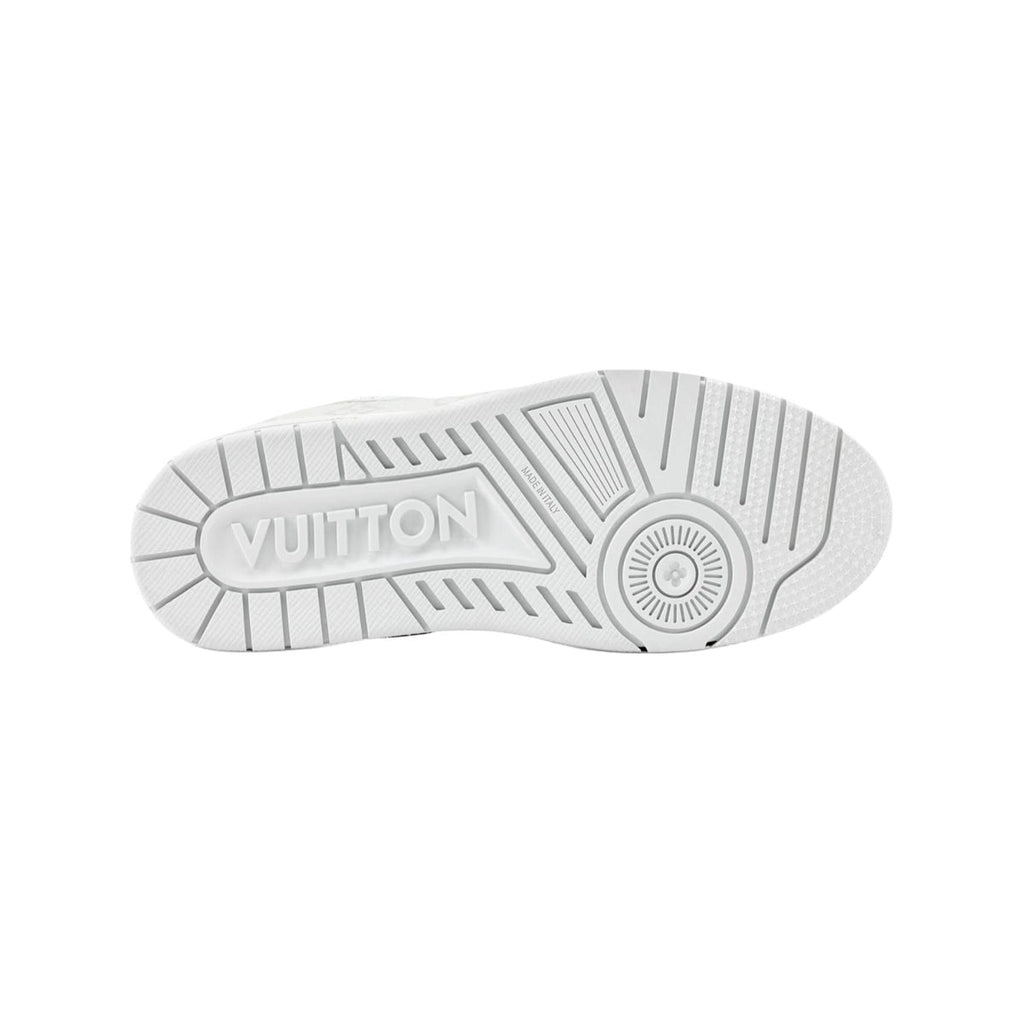 Louis Vuitton Trainer Calf Leather Lace-Up Low-Top Sneakers in Grey & White – WoUnisex
