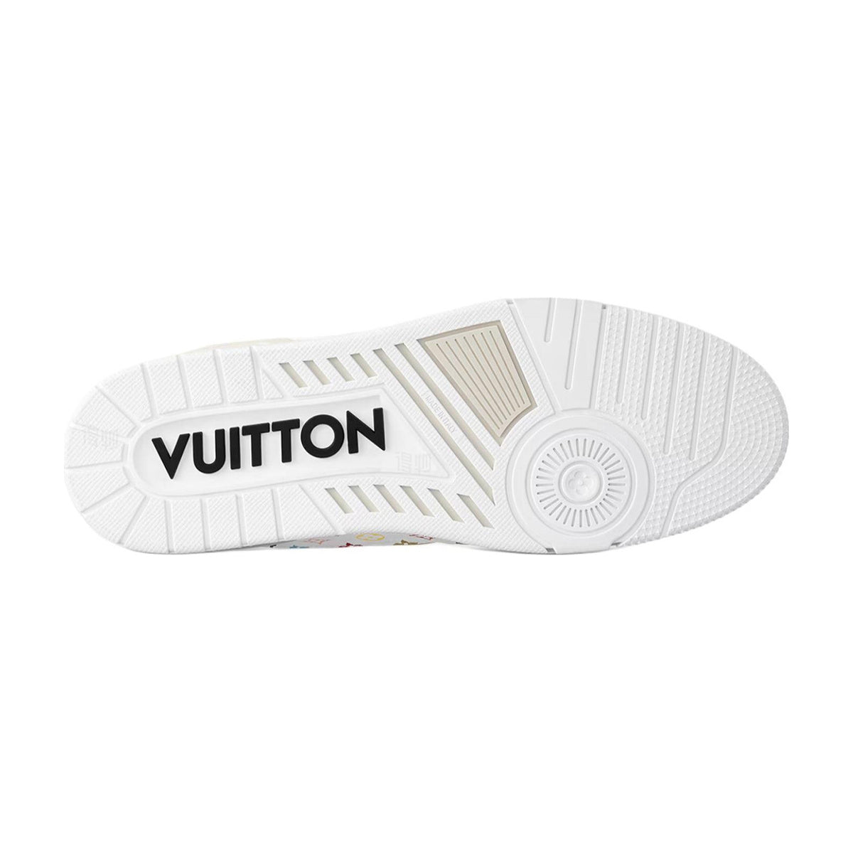 Louis Vuitton × Takashi Murakami Trainer Grained Calf Leather Low-Top Sneakers in White – Unisex
