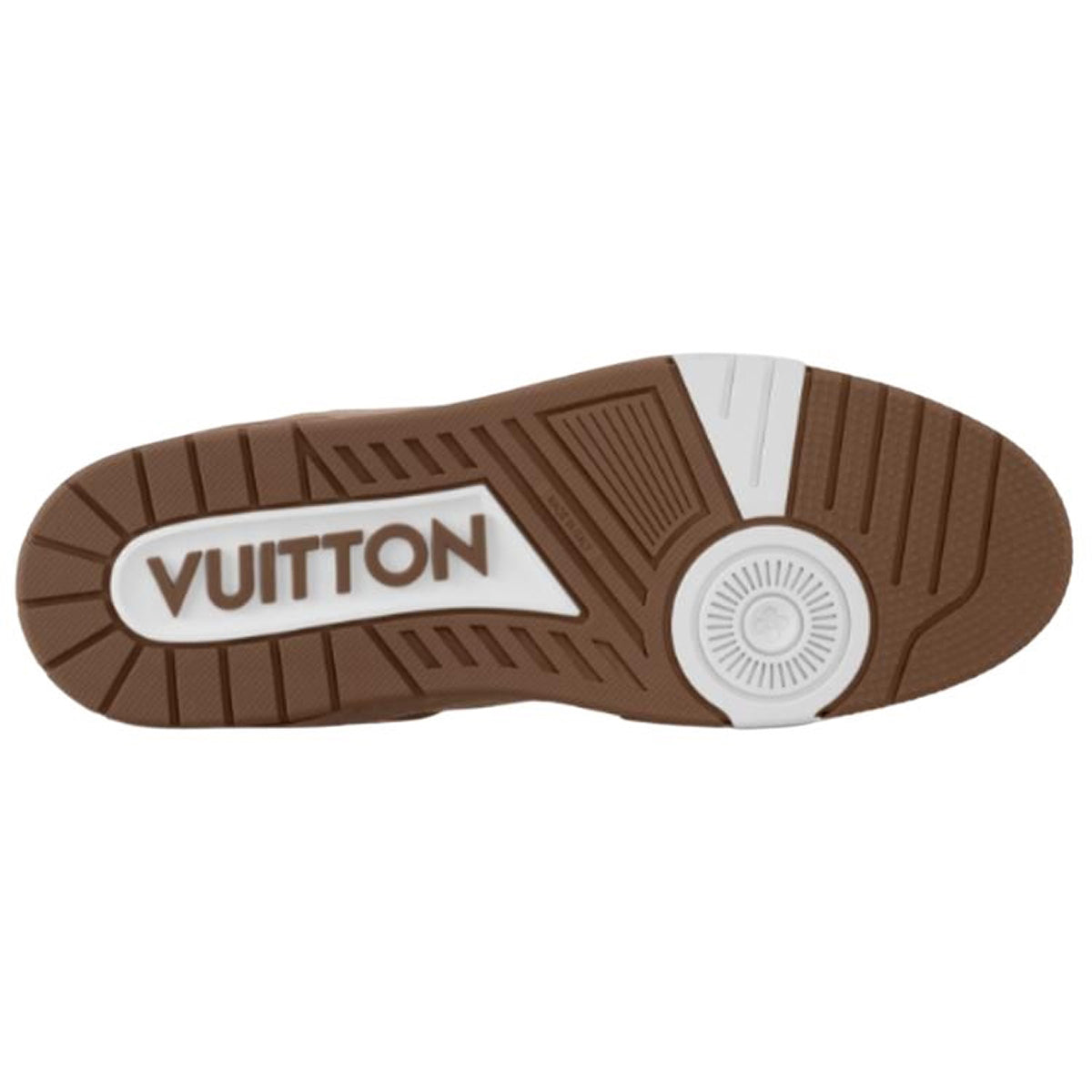 Louis Vuitton Trainer Denim Lace-Up Low-Top Sneakers in Brown with LV Logo Print – Unisex