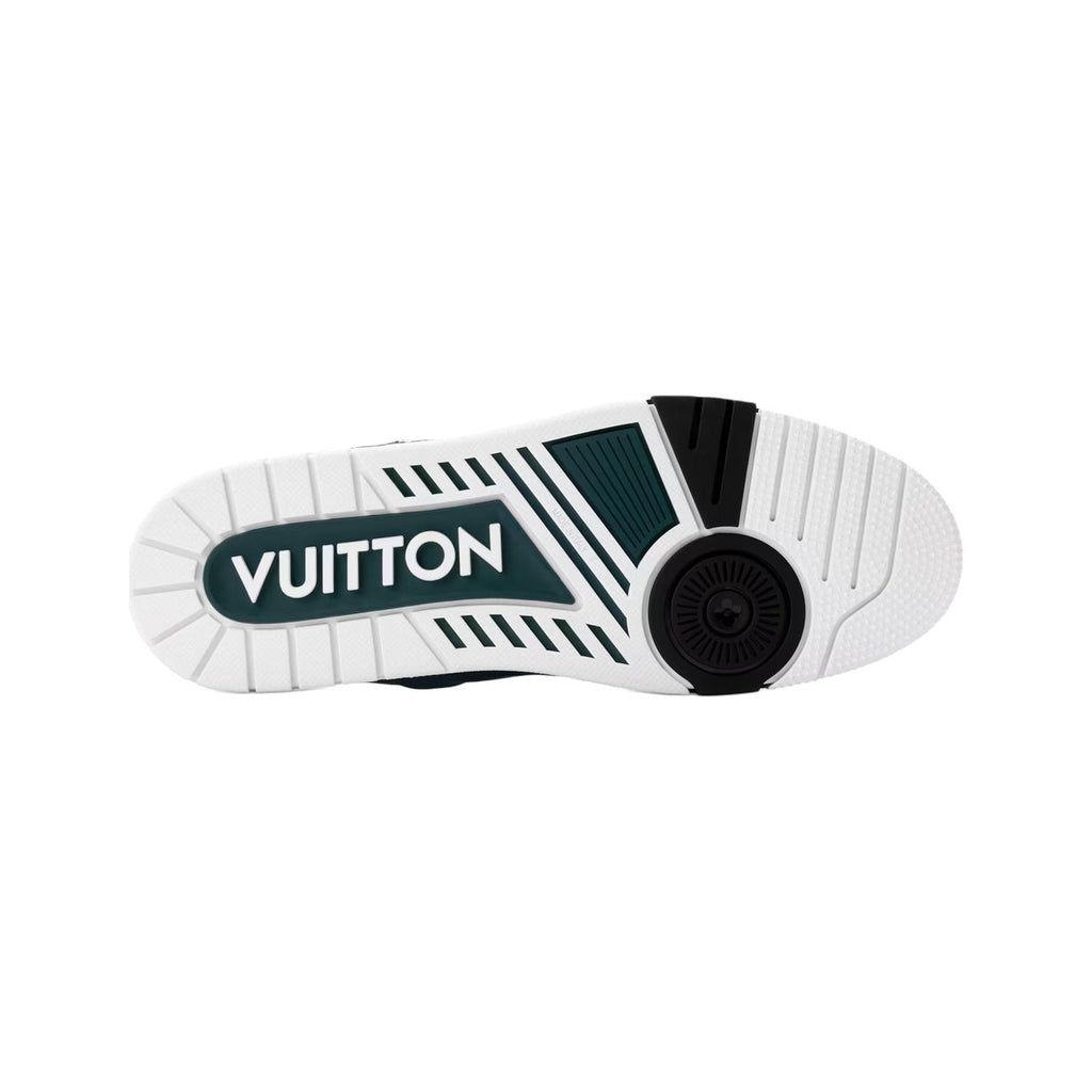 Louis Vuitton Trainer Velvet Floral & Stripe Low-Top Sneakers in Green – Unisex