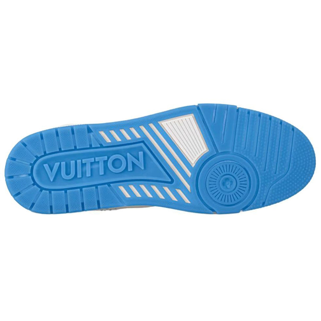 Louis Vuitton Trainer Lace-Up Flat-Sole Low-Top Sneakers in Navy Blue – Unisex