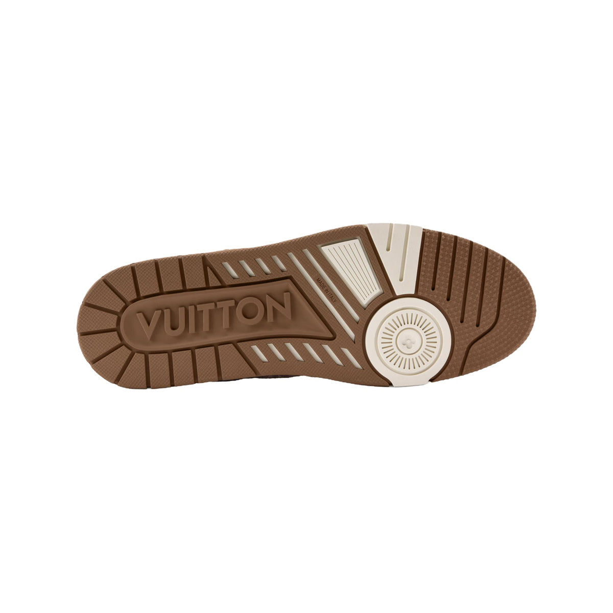 Louis Vuitton Trainer Leather & Denim Lace-Up Low-Top Sneakers in Beige & Brown – Unisex
