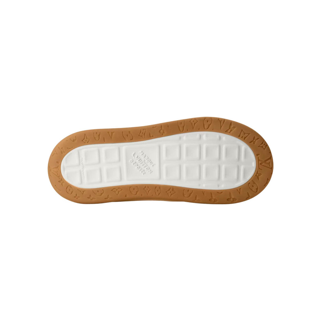 Louis Vuitton LV Tilted Leather Platform Lace-Up Low-Top Sneakers in Khaki Green – Unisex