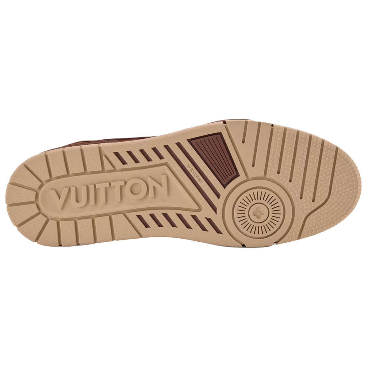 Louis Vuitton Calf Leather Lace-Up Low-Top Sneakers in Chestnut Brown – Unisex