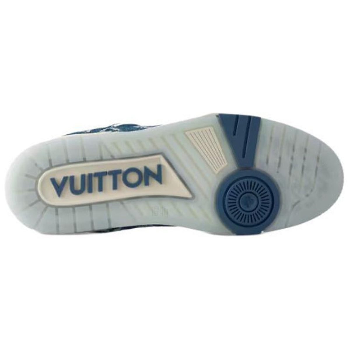 Louis Vuitton Trainer Leather Lace-Up Low-Top Sneakers in Blue & White – Unisex